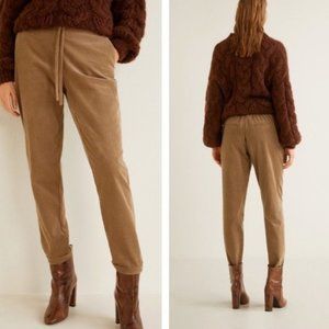 MANGO - BABY CORD JOGGER PANTS - LIGHT TAN / KHAKI - MEDIUM